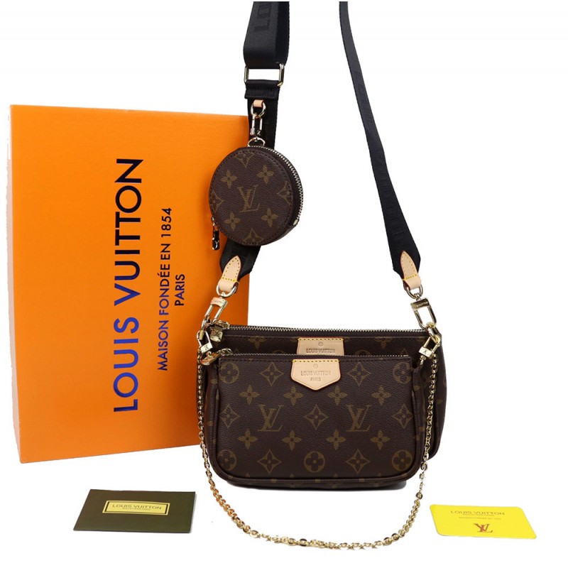 Multi pochette accessoires cloth handbag Louis Vuitton Black in Cloth -  33406881
